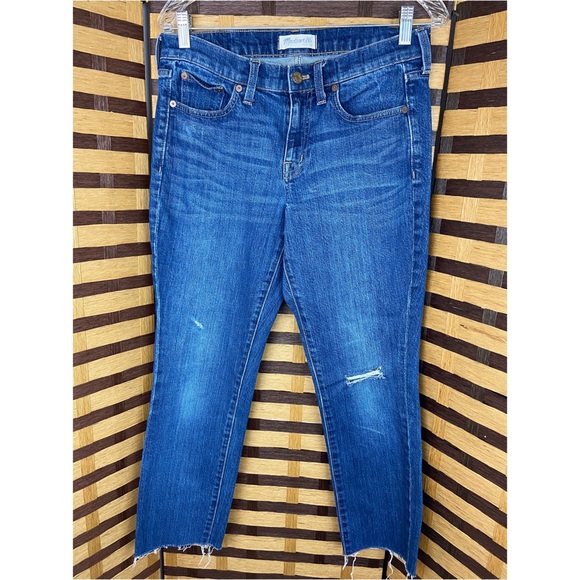 MADEWELL| Medium Wash 27 Jeans distressed - Picture 2 of 7